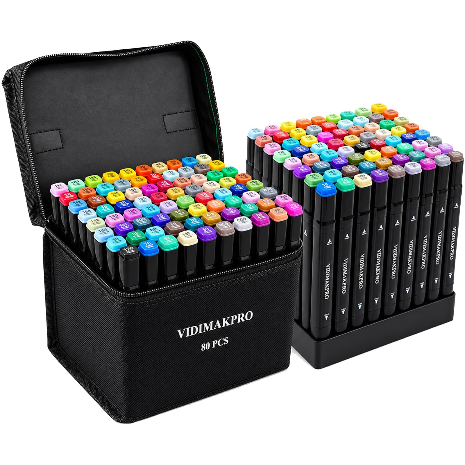 Amazon.com: VIDIMAKPRO Alcohol Markers 80 Colors, Coloring Markers